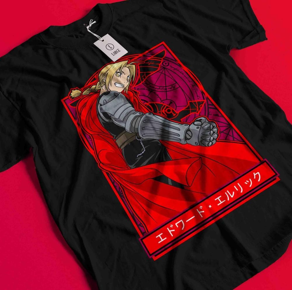 

Fullmetal Alchemist T-Shirt FMA Brotherhood Edward Tshirt Alphonse Elric Shirt BB1694 4XL
