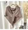Ladies' Cross Hollow Diamond Knitted Shawl Spring&Summer Triangle Jacket Fashionable Air-Conditioned Room Warm&Wide Shoulder