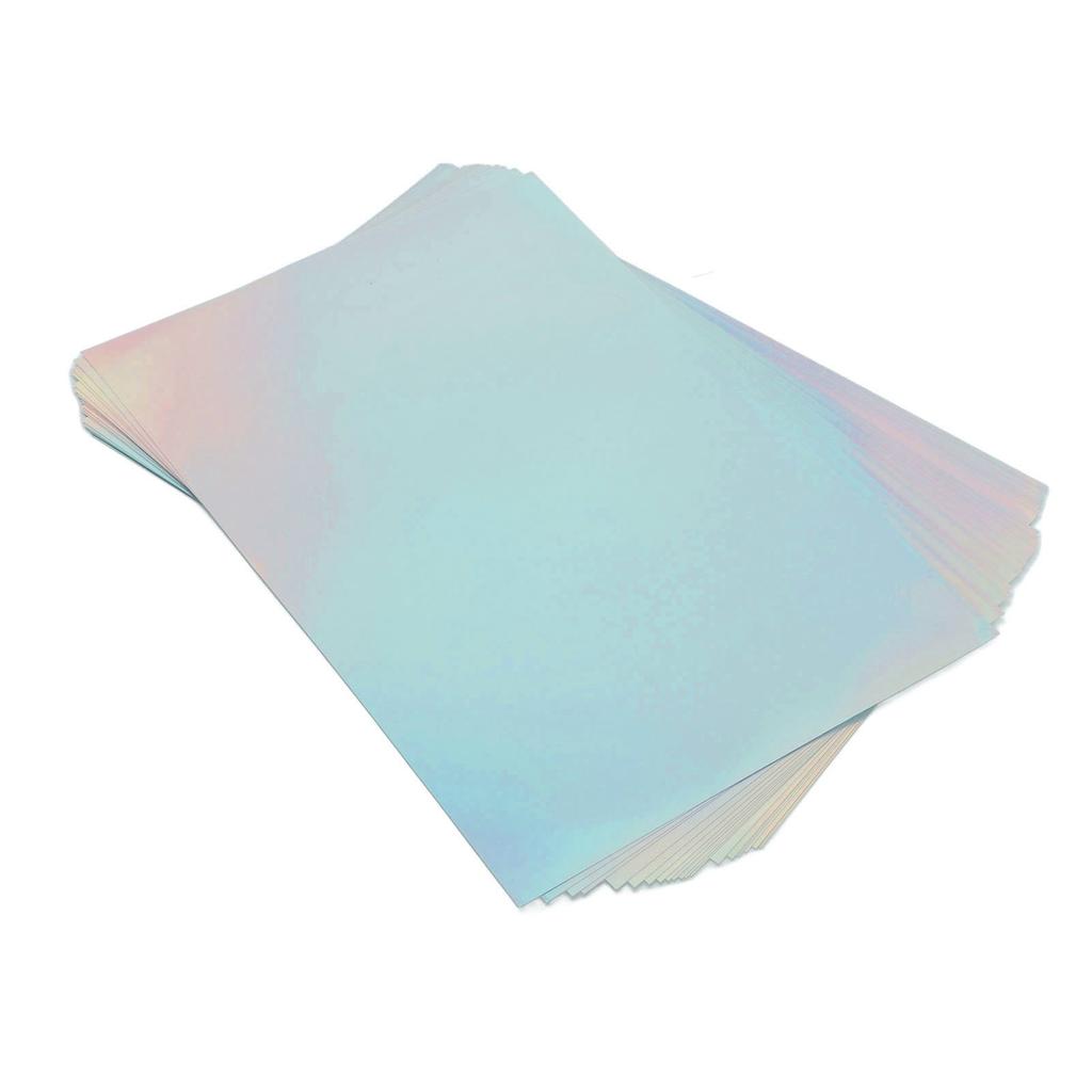22 Sheets A4 Printable Holographic Sticker Paper Water Proof Inkjet Printer Holographic Stick Adhesive Paper