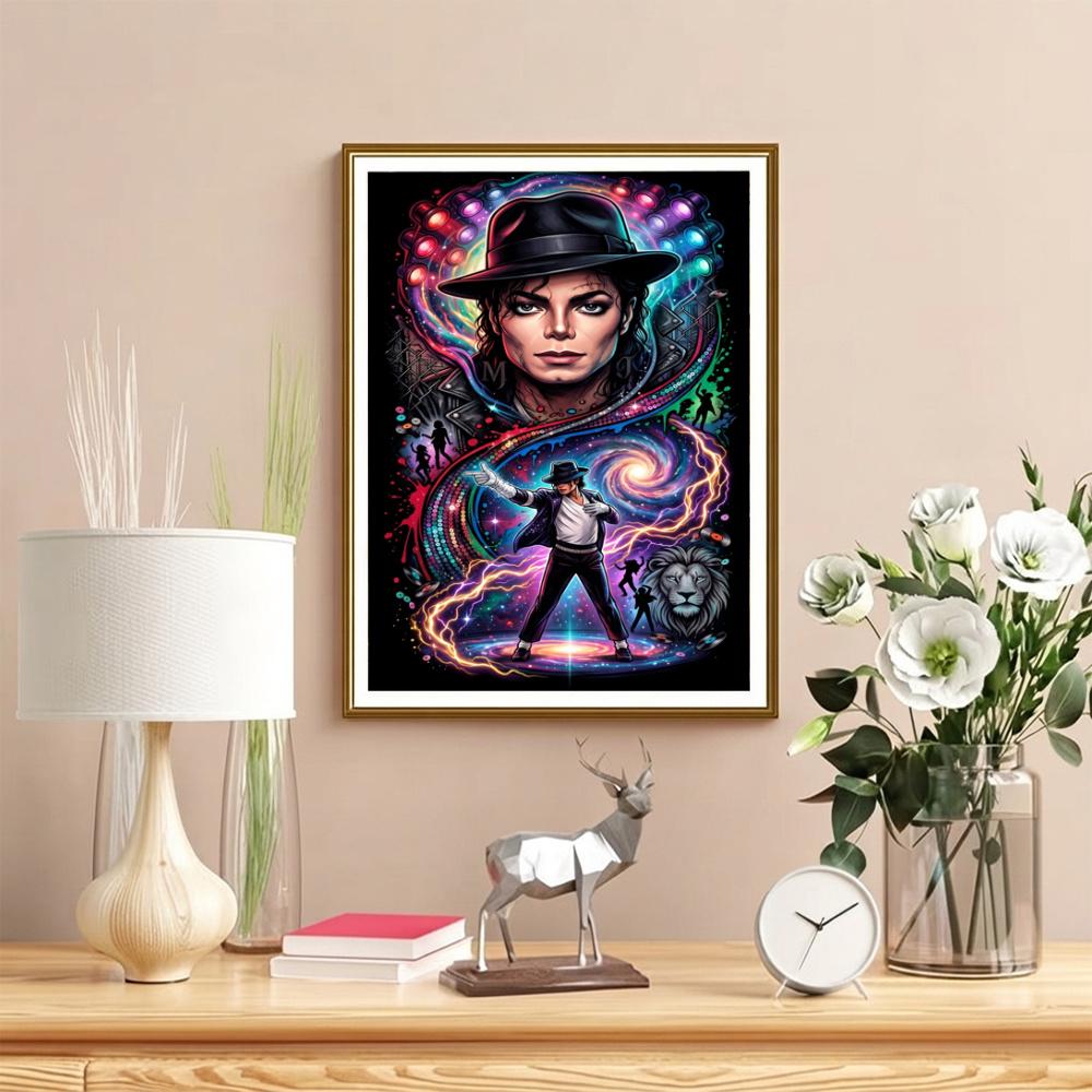 Michael Jackson Pop 5D Diy Diamond Paintings Mosaic Wall Round Diamond Art Painting Kits Embroidery Crystal Accessories Frameless