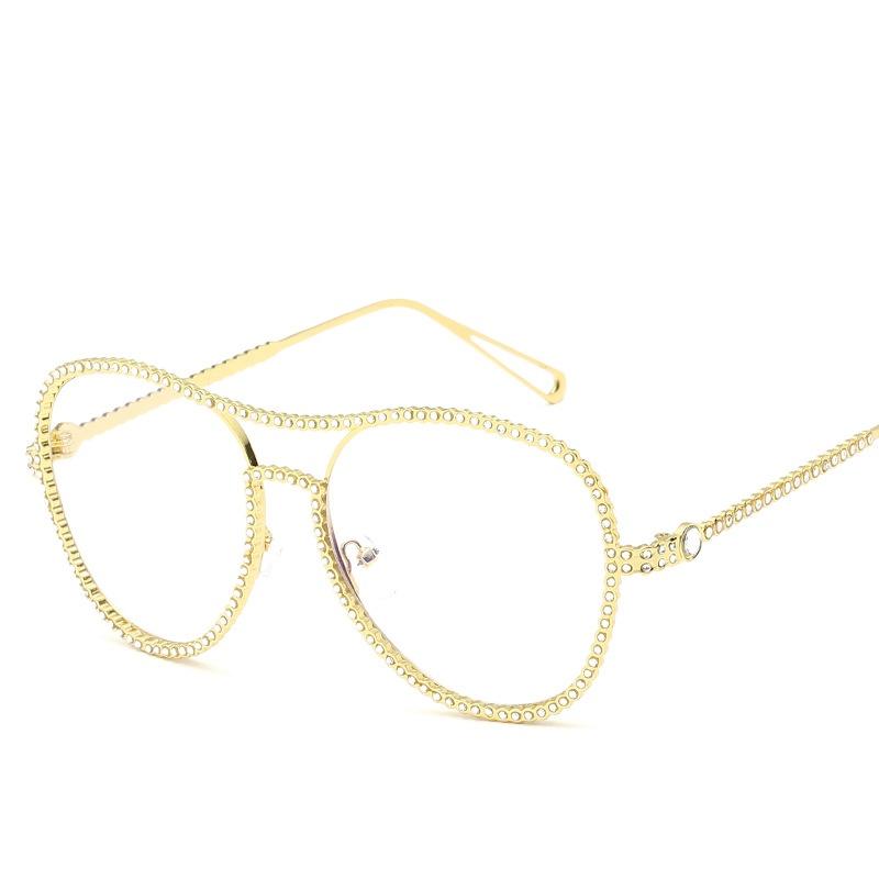 Occhiali da Sole Quadrati Oversize da Donna Glamour con Lussuoso Design della Montatura Bling