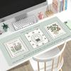 Cute Green Anime Mouse Pad Gaming Large Home New HD Mousepads XXL 90x40cm keyboard pads Office Soft Non-Slip Carpet PC Mice Mat