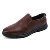 Herrenschuhe aus weichem Leder Herren Business Casual Lederschuhe Tide Tower Mode Atmungsaktive Schuhe Trend Ein-Pedal-Überzug Freizeitschuhe