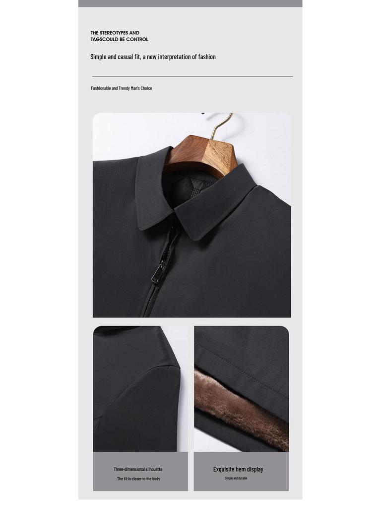 Herren Fleecegefütterte Executive Jacke - Frühling & Herbst Oberbekleidung