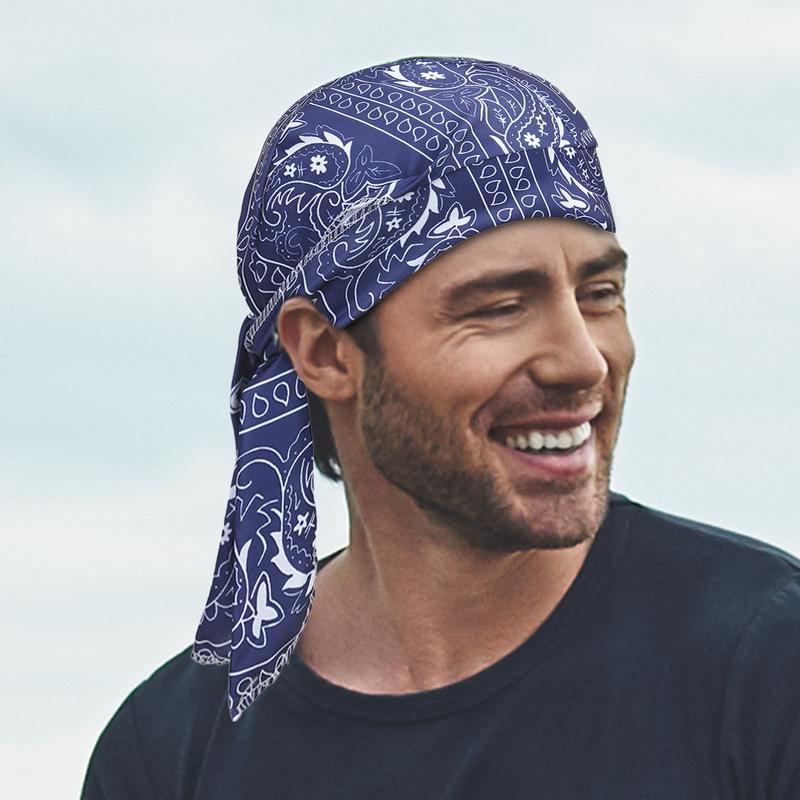 Motorrad Piratenhut Schnelltrocknendes Kopftuch Baumwoll-Piratenhut Outdoor Sport Radfahren Bandana Radfahr-Kopftuch für Männer Frauen