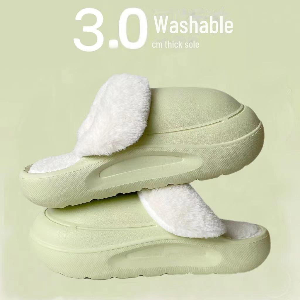Unisex Winter Cotton Slippers: Detachable, Washable, Non-Slip, Fashionable & Warm - Perfect for Home & Casual Outings.