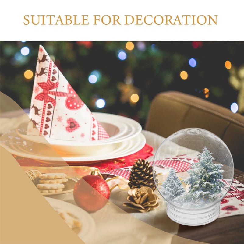 UKCOCO Snow Globe 270ml 12 Water Globe with Lid and Screw Craft Kit Kit, Clear, Pieces, DIY, Handmade, Cap,