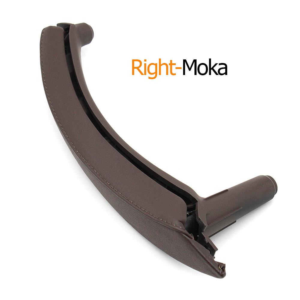Interior Car Left Right Passenger Door Pull Handle with Leather Cover Trim Replacement For BMW X5 X6 E70 E71 E72 2007-2013