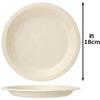 Strix Design Disposable Paper Plates, 50 Count, 18cm, Unbleached, Water- and Oil-Resistant, Stain-Resistant, Stylish, Microwave-Safe, Made with Bagass
