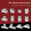 304 Stainless Steel Tee Elbow Water Pipe Fittings with Male/Female Threads