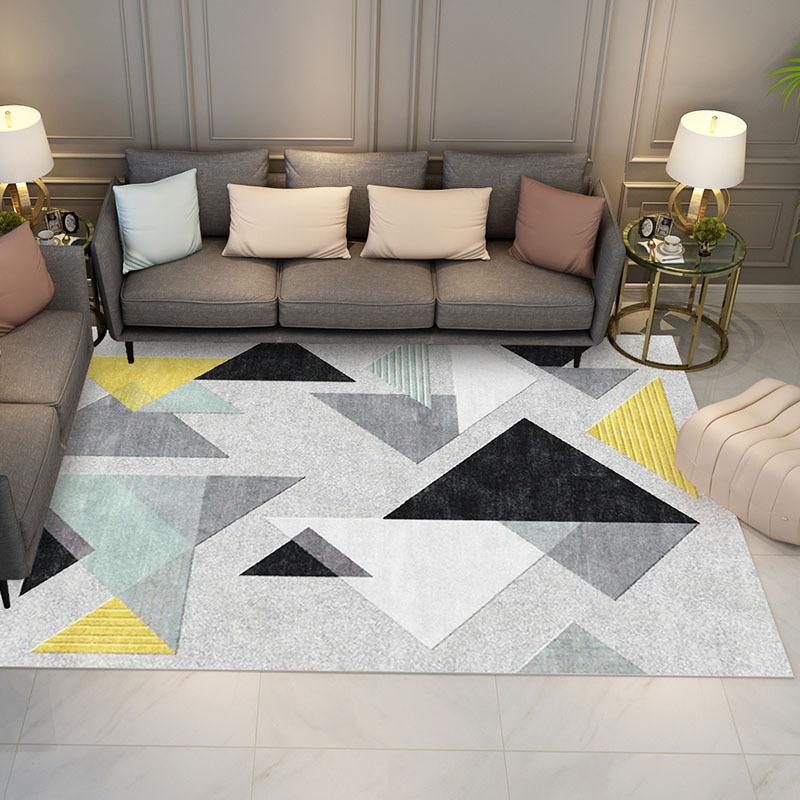 New Living Room Geometric Lines Carpet Printed Carpet Living Room Minimalist Coffee Table Carpet Bedroom Decoration Carpet