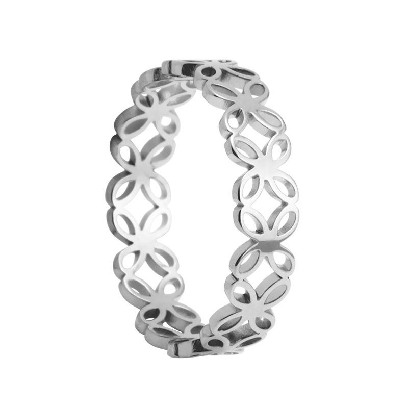

Atoztide Fashion Hollow Heart Ring For Women Men Stainless Steel Jewelry Trend Geometric Vintage Finger Rings Birthday Gift 12