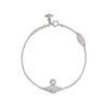 Silver Plated Cubic Zirconia Bracelet With Inlaid Details Women Bracelet 6102020A01P102