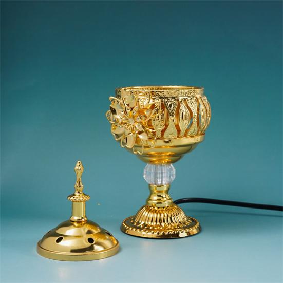 Electric Incense Burner Metal Arabian Style Incense Cone Holder Middle