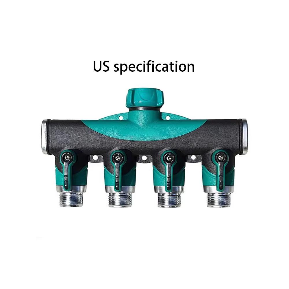 

4-Way Tap Connector 3/4 Plastic Garden Hose Splitter Drip Irrigation Water Connector for Agricultural New