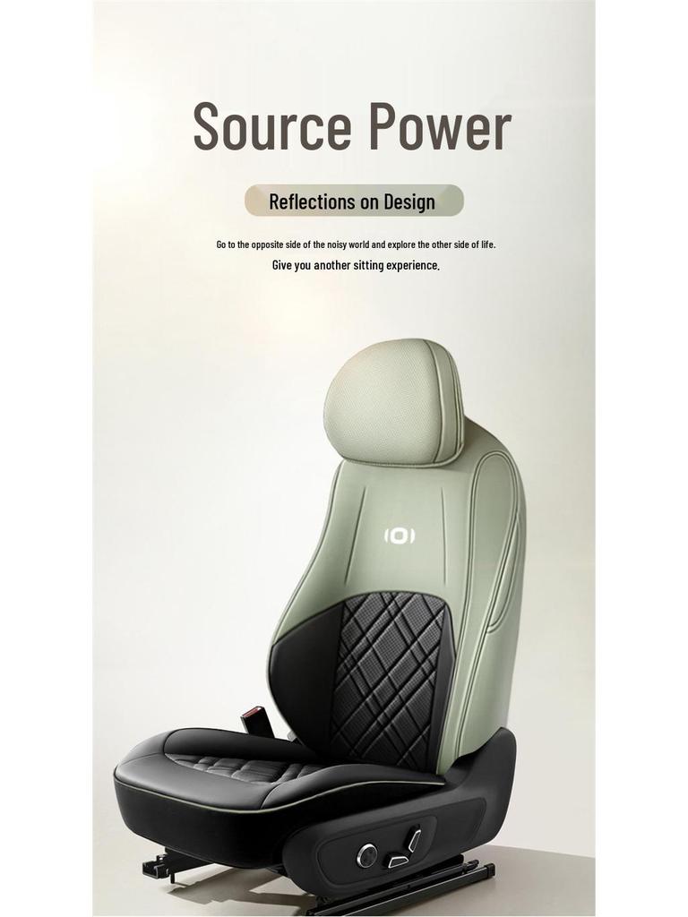 Qiyuan A07 Leather Car Seat Cushion - All-Season, Universal Fit
