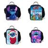 Stitch Lunch Bag With Polyester Material For School Daily Use And Lightweight Carrying