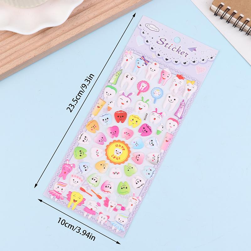 4 шт. Форма корінного зуба Милі стоматологічні наклейки у формі зуба Мультяшні зуби для стоматолога Стоматологічної клініки Дитячий Подарунок Дитячий Декор для стоматології