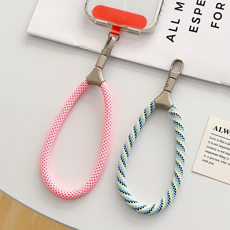 Phone Charm Heavy Metal Keyring Lanyard Anti-Lost Keychain Lanyard Solid Finger Strap Premium Key Cord Mobile Phone Rope