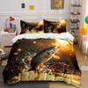 Fishing Theme Decorative Set Canvas Soft Comfortable Duvet Cover Bedding Set Included 1*Duvet Cover & 2*Pillowcases, Gift