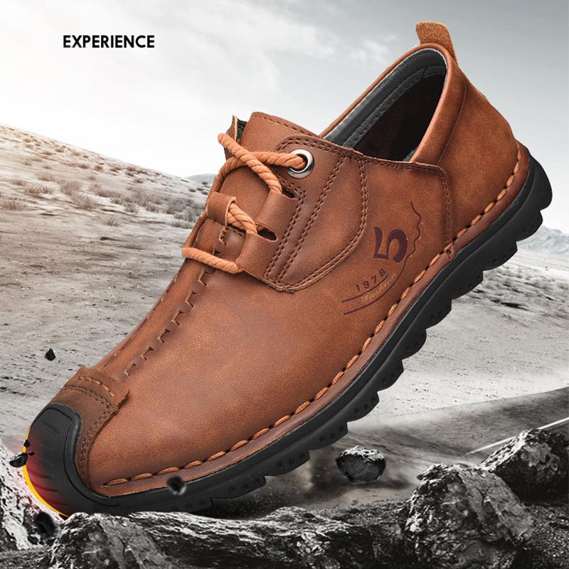 38-48 Large Size Leather Shoes Men's Microfiber Leather Soft Bottom Winter Men's Shoes Business Casual Leather Shoes
