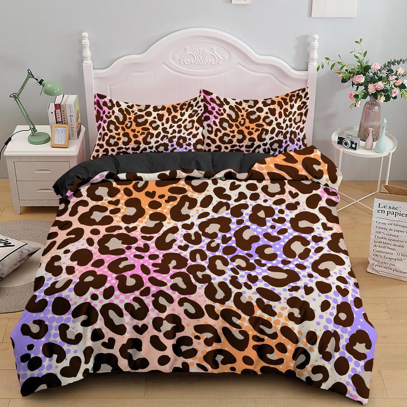 

Three-Piece 3D Digital Leopard Print Polyester Bedding 70 * 133 two-piece set