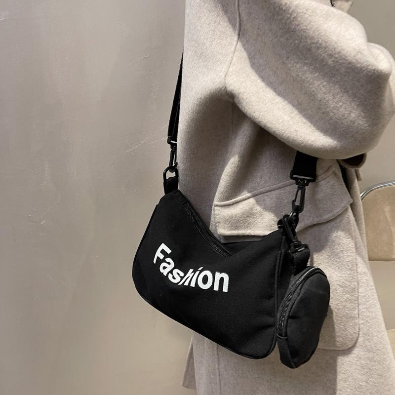 Универсальная маленькая сумка Ins для женщин, зимняя, новейшая мода, популярная, из холста, сумка-мессенджер, маленькая квадратная сумка, популярная в сети, диагональная сумка через плечо