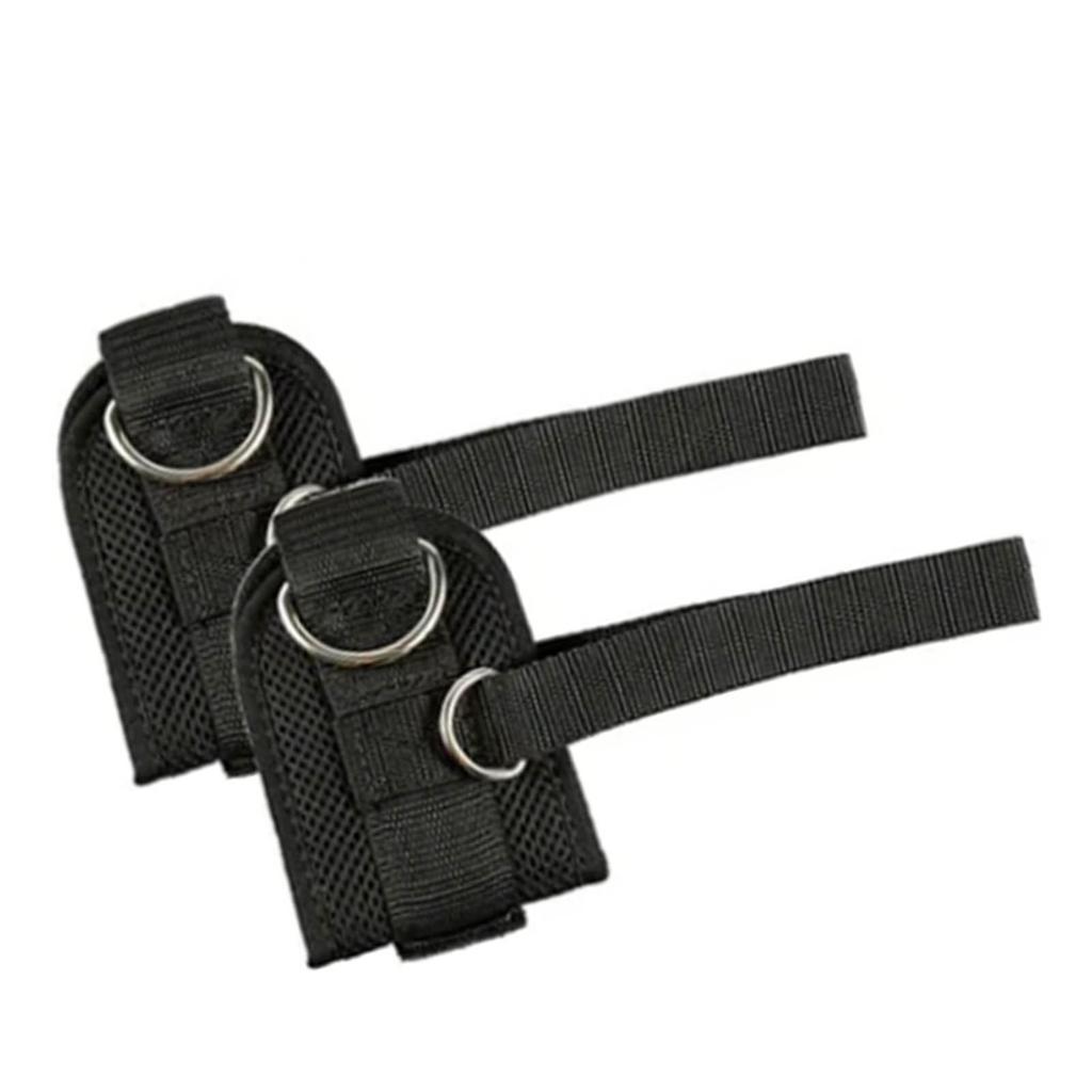 1 Pair Ankle Straps for Cable Machine Fitness Hook and Loop Ankle Cuffs with Reinforced D Rings for