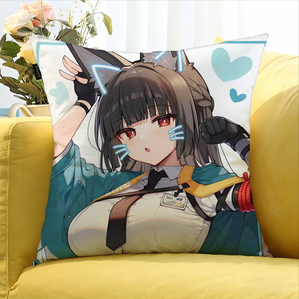 Z Zone Zero Miyabi Hoshimi World Various Sizes Square Pillow Case For Car Home Bedchamber Decor