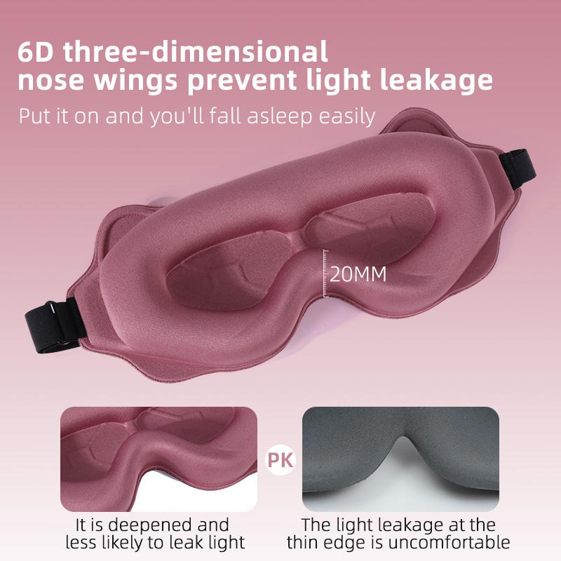 6D Maska na spaní Blokující světlo Maska na spaní pro oči Měkká pomůcka na spaní Maska na oči na cesty Stínítko na oči Noční Prodyšná Slaapmasker