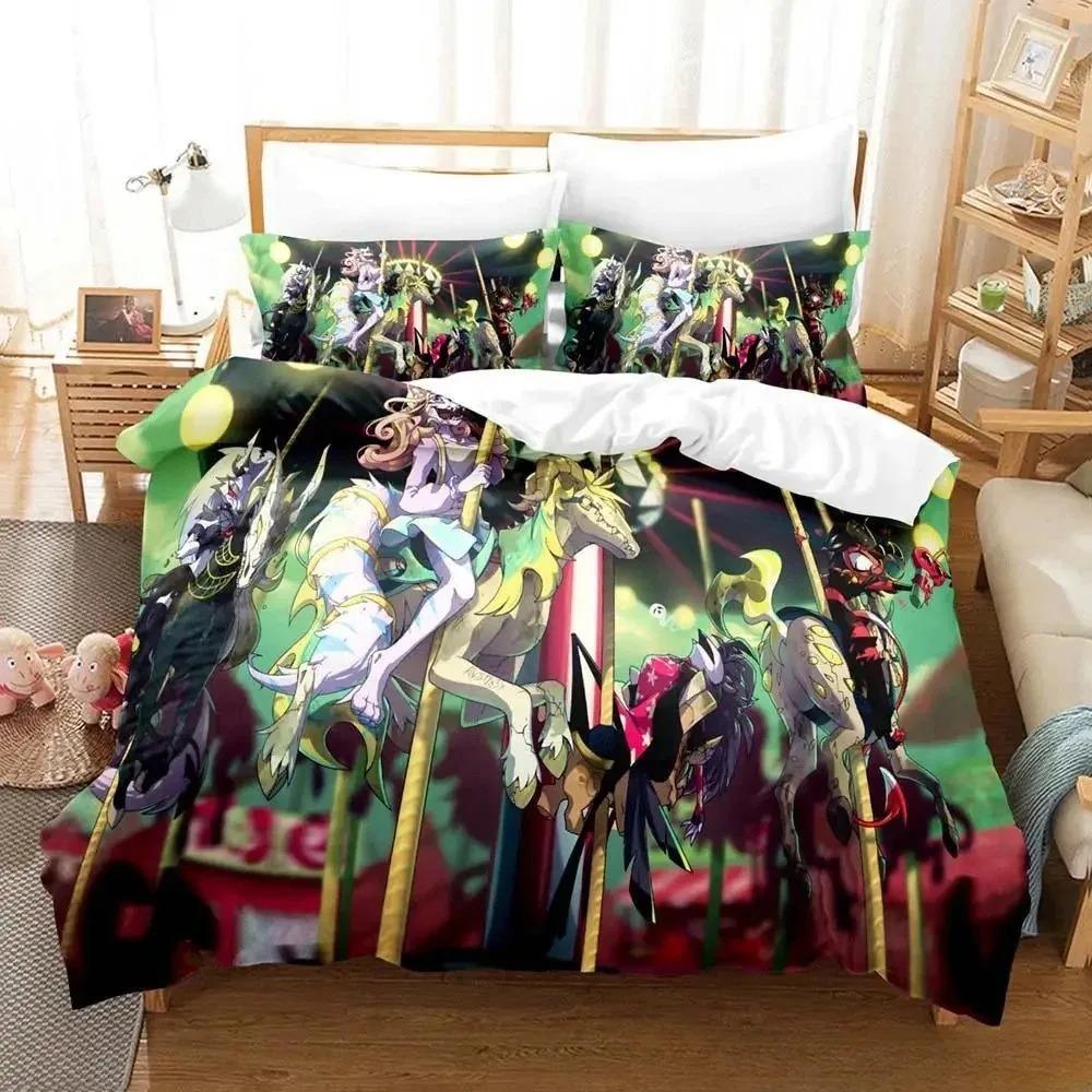 Fashion 3D Print Anime Loona Boss Bedding Set Cartoon Anime Three-Piece Set Adult Kid Bedroom Duvet Cover Sets Home Textiles