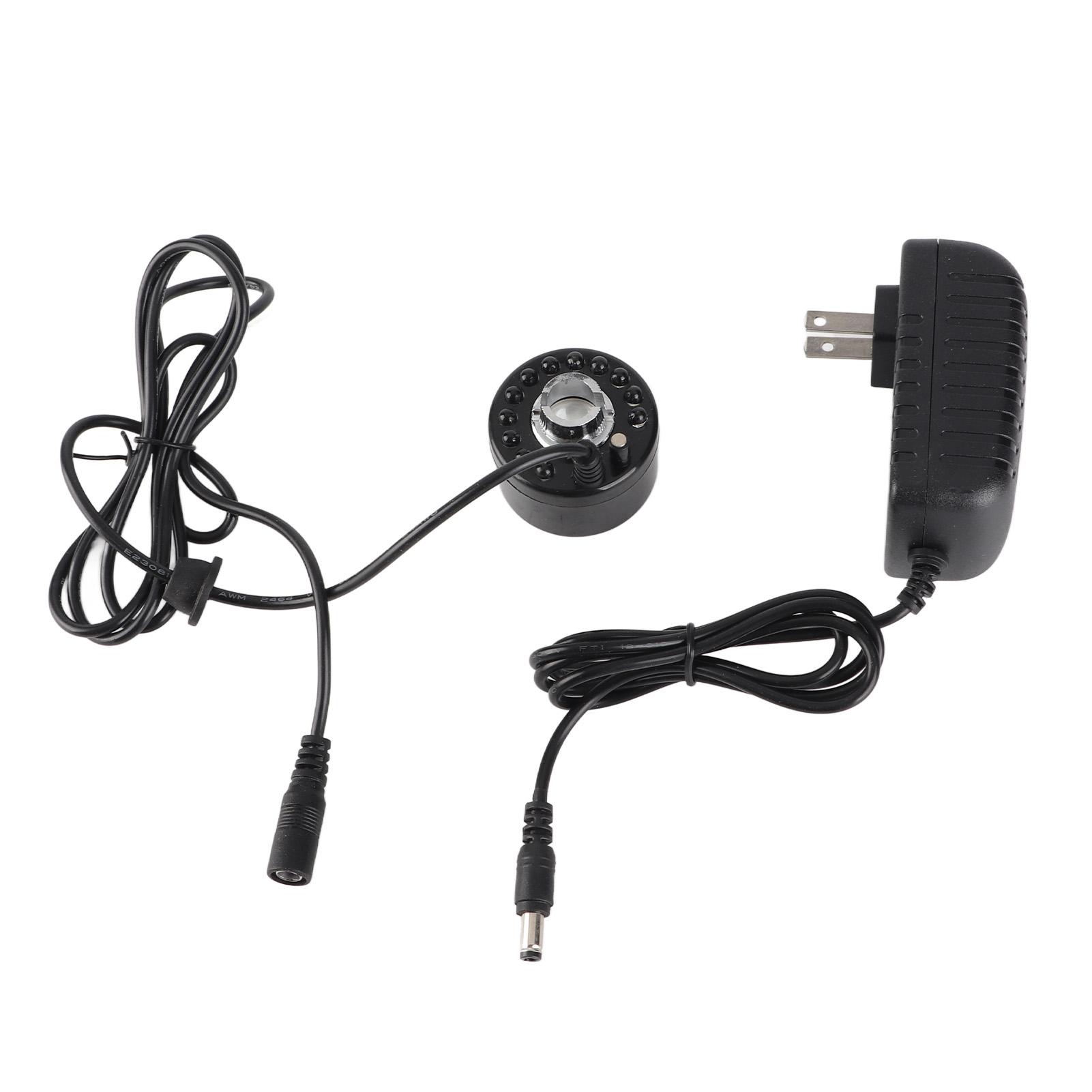 Acvariu Negru 12 LED Lumina Atomizor Ultrasunete Generator de Ceață Fântână de Apă Iaz Interior Exterior Pești