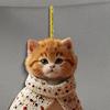 Cute Cat Christmas Ornament Acrylic Christmas Tree Ornament 2D Flat Cartoon Cat Hanging Pendant