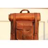 Rucksack Genuine Brown Messenger Bag Leather Backpack Laptop Travel