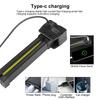 USB Rechargeable LED Work Light Foldable Flashlight with Magnetic Hanging Hook Type-C Charging Torch or Camping Car Repair