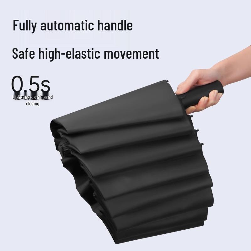384 Rib Windproof Folding Umbrella - Large, Reinforced & UV Protective for Men & Women