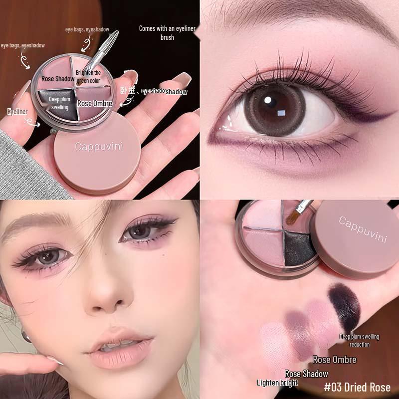 Cappuvini Mist Velvet Waterproof Eyeliner Cream - Non-Smudging, Brightening, Sweatproof, Natural Definition, Cross-border Color Makeup.