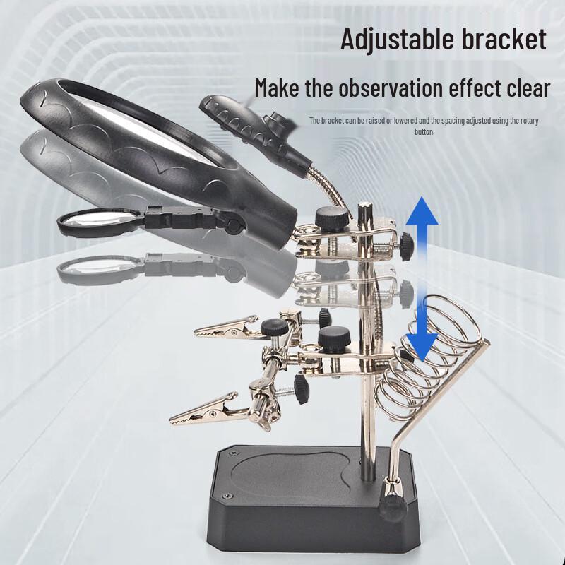 miflame 90mm Upgraded Desktop LED Magnifier with Clamp Stand