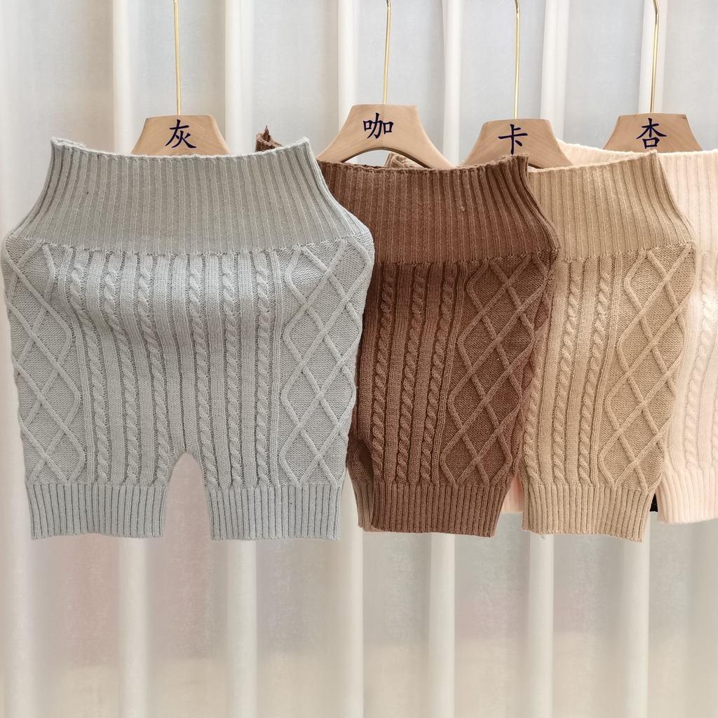 Apricot Sweet High Waisted Slim Knit Shorts for Women In Summer Pure Desire Style Spicy Girl Sexy Base Anti Stripping Pants