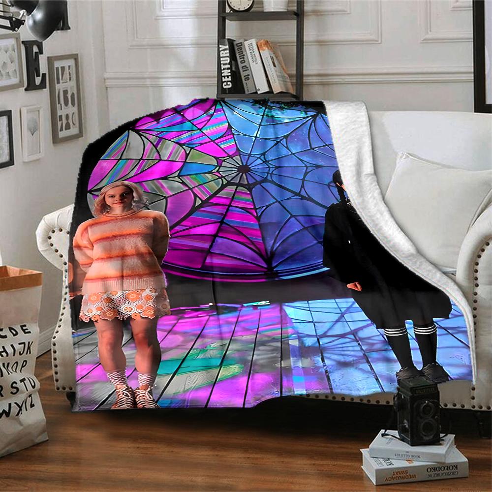 1pc Addams Family Wednesday5 Blanket, Gift, for Men and Women, Soft Blanket, Good for Sofa Bed Couch Travel, Lightweight Flannel Blanket