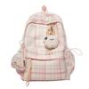 Schoolbag New Schoolbag Women's Summer Plaid Retro Literary Ins Style Niche Design Versatile Simple Large Capacity Backpack