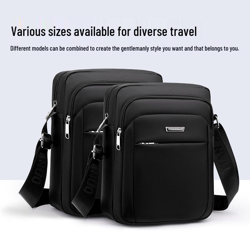 Men's Large Capacity Travel Shoulder Bag - Business and Casual Crossbody with Multiple Compartments