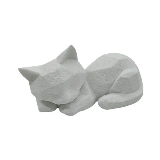 Sleeping Cat Statue Cute for Desk Cat Figurine Bookshelf