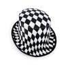 Unisex Checkered Jazz Cabaret Hat Soft Cotton Fabric Perfect For Themed Parties Event