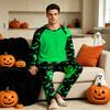 Men's Printed Two-Piece Pajama Set Comfortable Sleepwear for Home