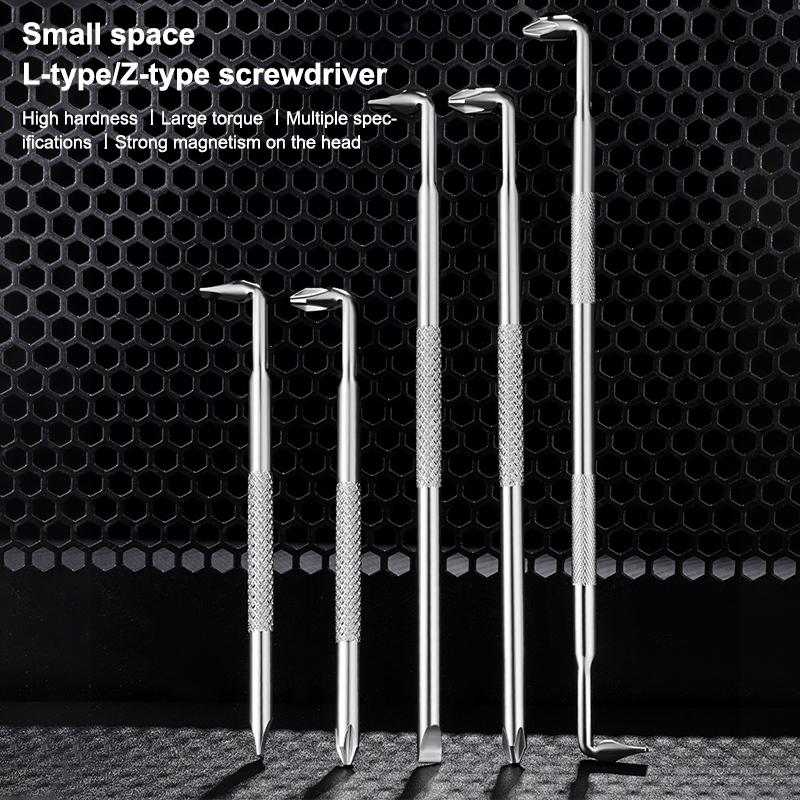 L/S-Shaped Double Head Screwdriver, High Torque Mini Small Cross Screwdriver, High Hardness Double Head Screwdriver