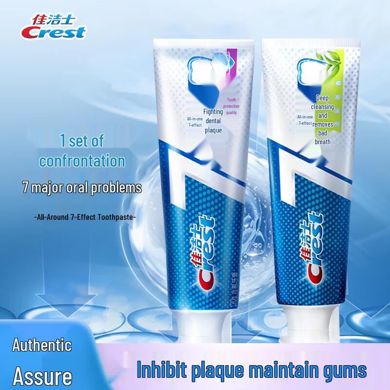 Crest All-in-One 7 Effects Toothpaste & Vinda Tissues Bundle