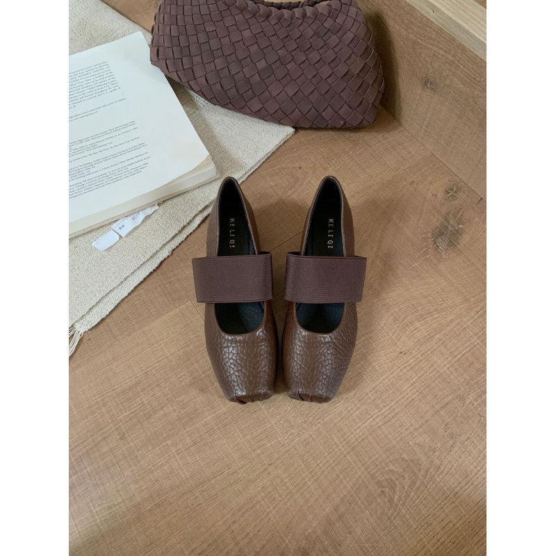 Retro French Style Cool Mary Jane Shoes Women's 2025 Niche Design Ballet Texture Fashion Shoes