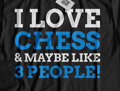 I Love Chess! Unisex Funny Chess Player T-Shirt Chessboards Gifts