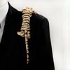 Women Men Exaggerated Tiger Brooch, Large Luxury Rhinestone Animal Pin Jewelry